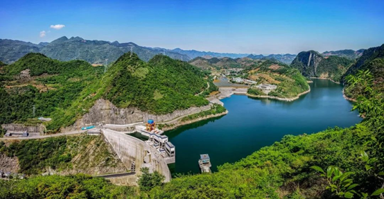 贵州马岭水利枢纽工程水库鸟瞰图