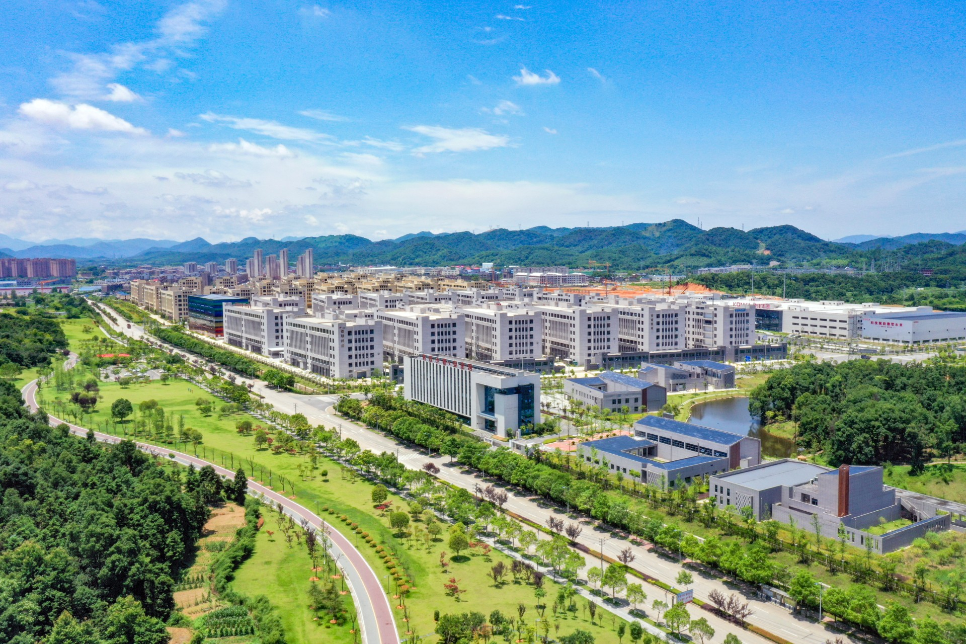 天蓝地绿中的瑞昌城区.jpg