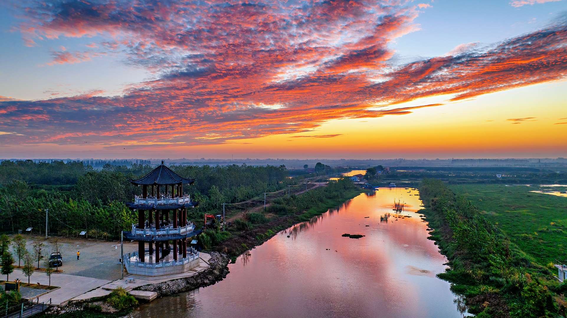 “图片” 作者：乡下莫克～～崇湖朝霞